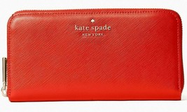 NWB Kate Spade Staci Large Continental Wallet Orange ZipAround WLR00130 Gift Bag - £62.50 GBP