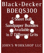 Black+Decker BDEQS300 - 1/4 Sheet - 17 Grits - No-Slip - 5 Sandpaper Bun... - £3.92 GBP
