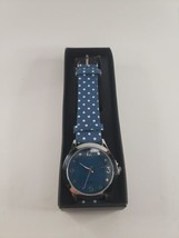 Avon Ladies Watch - Blue with Polka Dots - $10.36