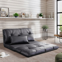 PU Leather Floor Chair Adjustable Sofa Bed Lounge Floor Mattress - £188.46 GBP