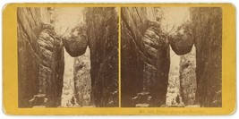 c1900&#39;s Real Photo Kilburn Bros. Stereoview Card No. 122 Flume Above the Boulder - £7.42 GBP