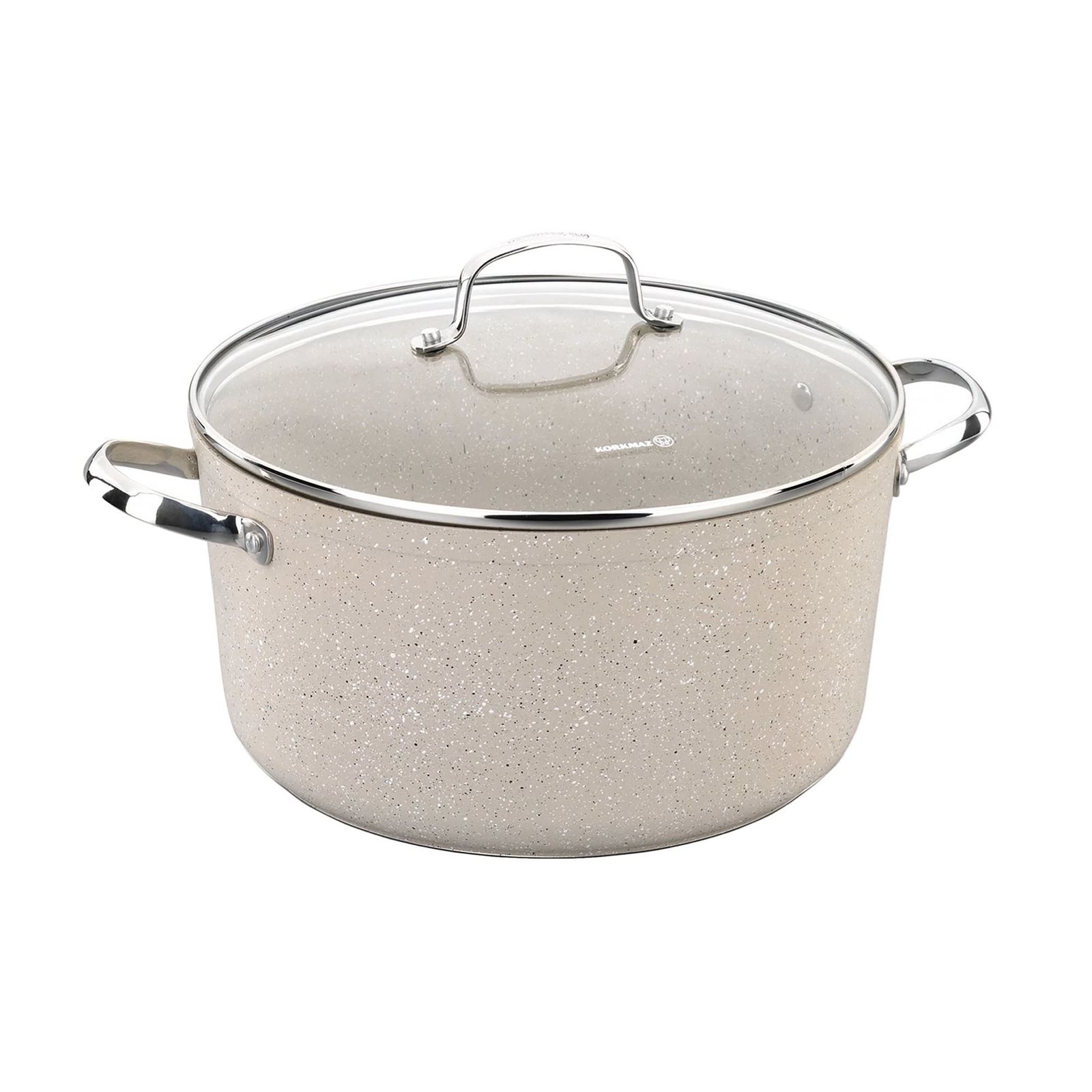 Korkmaz Granita 3 Liter Aluminum Nonstick Casserole with Lid in Tan - $80.75