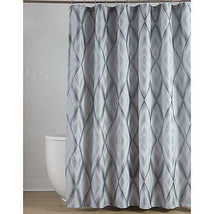 Croscill Echo Fabric Shower Curtain Diamond 72x72&quot; Slate Grey Bath Guest... - £26.52 GBP