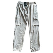 New Balance All Motion Cargo Joggers Mens L Running Pants Off White/Timber - $39.59