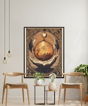 A Witches Crystal Ball Spell Halloween Wall Art Poster, Halloween Home Fall Deco - £7.82 GBP