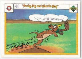 N) 1990 Upper Deck Looney Tunes Comic Ball Card #44/47 Porky Pig and Charlie Dog - £1.53 GBP