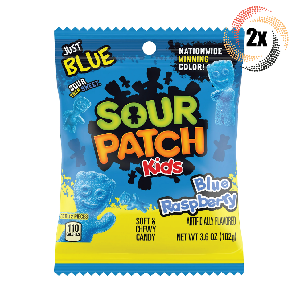 2x Bags Sour Patch Kids Blue Raspberry Flavor Soft &amp; Chewy Gummy Candy |... - $10.20