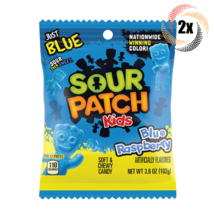 2x Bags Sour Patch Kids Blue Raspberry Flavor Soft &amp; Chewy Gummy Candy | 3.6oz - £8.03 GBP