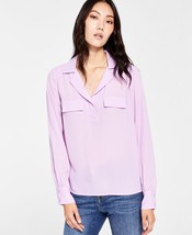 MSRP $60 Inc International Concepts Womens Collared-V-Neck Top Size S (DEFECT) - £11.78 GBP