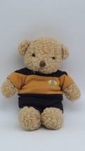 Vintage 1998 TM &amp; C Bear with Gold Star Shirt and Black Shorts 9” Stuffed Animal - £30.71 GBP