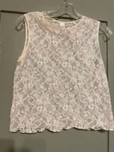Vintage DKNY Underwear White Lace Camisole Top - £15.73 GBP