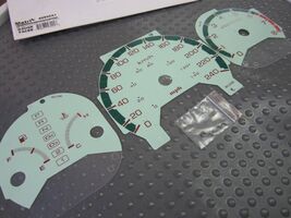 KILOMETERS KM/H For 98-02 AT Auto Honda Accord Green White Glow Through ... - €19,40 EUR