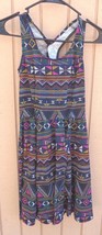 JESSICA SIMPSON AZTEC PRINT TIE BACK DRESS SIZE SMALL JUNIORS - £5.51 GBP