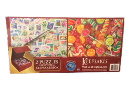 Keepsakes SureLox x2 Puzzles 1,000 pcs-Stamp collection/Fruit Candy 27&quot;x19&quot; - $26.73