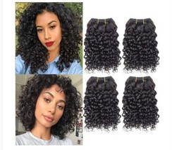 Selina Brazilian Curly Hair Bundles 4 Bundles Kinky Curly Short Human Ha... - £17.11 GBP