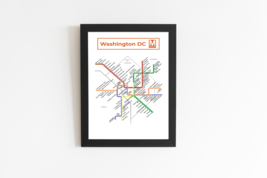 Washington DC Metro Map Wall Art - £11.67 GBP+