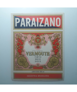 Original Wine Large Label Paraizano Vermouth 1970´s Brazil - £5.32 GBP