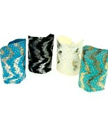 a lot of FOUR Fashion Weave Print Tilapia Fish Skins Genuine Leathers Me... - $344.84 MXN