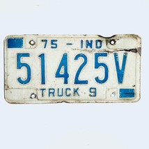 1975 United States Indiana Cass County Truck License Plate 51425V - £13.22 GBP