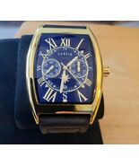 Gorgeous Men's Wristwatch with Black Leather Strap - $24.26