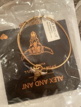 NWT Alex and Ani Spirited Skull Charm Expandable Wire Bracelet Rafaelian Gold - $14.85