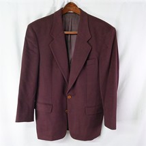 HUGO BOSS 42S Purple Flannel Wool Cashmere Blazer Suit Sport Coat Jacket - £39.19 GBP