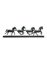 Lladro 01009085 Galloping Herd Horses Black New - £1,630.68 GBP