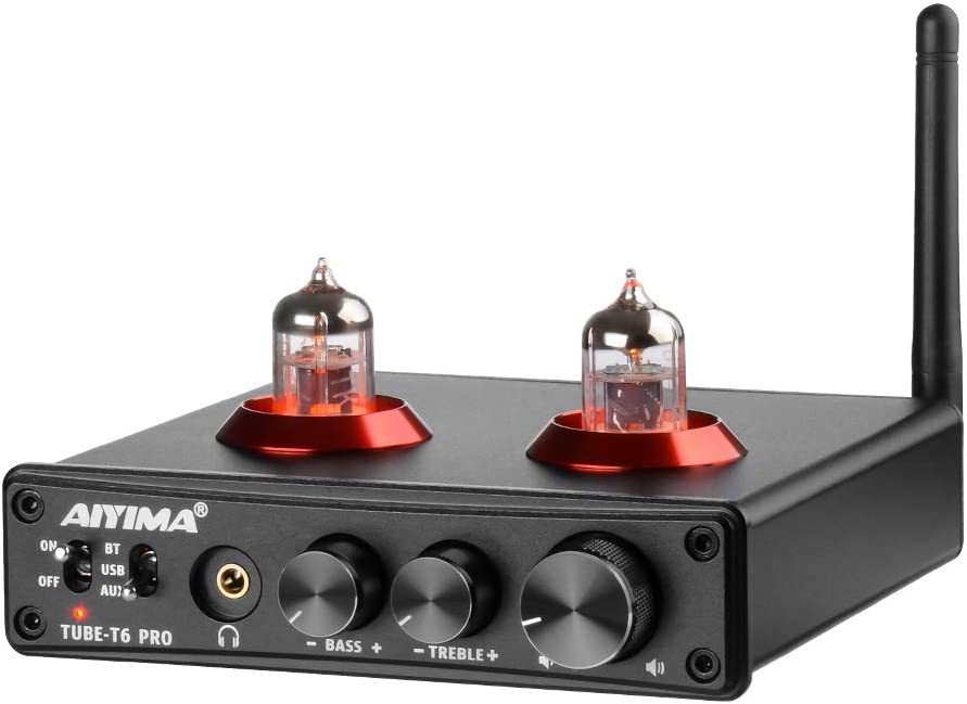Aptx Aptx Aiyima Tube T6 Pro Bluetooth 5.0 Tube Preamplifier Hi-Fi Headphone Amp  			