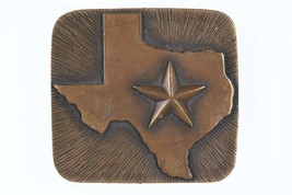 Retired James Avery Texas Bronze Belt Buckle - £197.53 GBP