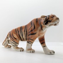 Royal Dux Porcelain Tiger Figurine, Large, Hand Painted, Czech, Vintage ... - $103.32