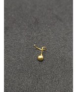 3.5mm Oro Macizo Liso Nariz Bola Alambre Pin Tuerca Anillo Piercing 14k ... - $54.29 CAD