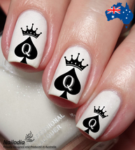 Queen of spade Nail Art Decal Sticker - £3.58 GBP