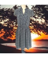 Denim &amp; Supply Dress M Ditsy Floral Blue Sheer Overlay Short Sleeve Ralp... - £25.65 GBP