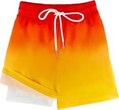 Boys Swim Trunks with Compression Liner Swim Shorts Bathing Suit  5-16Y - £6.63 GBP+