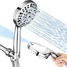 High Pressure Shower Head with handheld, 10 Spray Settings Water Saving Shower - £11.40 GBP