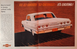 1962 LIFE Ad Double Page Advertisement CHEVROLET Jet Smooth 63 It&#39;s Exciting! - $10.80