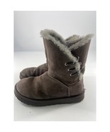 Ugg Constatine Satin Ribbon Boots Womens Size 7 Gray Charcoal Warm Y2K - €65,17 EUR
