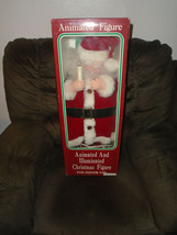 vintage christmas animated lighted Illuminated candle Santa caroler large 27&#39;&#39; - £49.78 GBP
