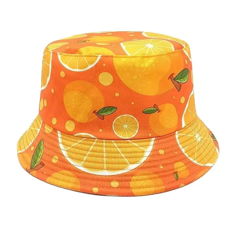 Spring Summer Polyester Cartoon Pineapple Print Bucket Hat Fisherman Hat... - £11.73 GBP