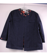 Alfred Dunner Jacket Blue With Orange accents Size M P    530 - $7.49