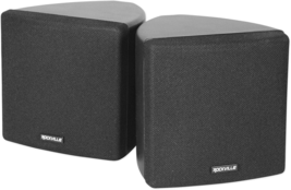 Cube Pair of 3.5&quot; Black Commercial 70V Swivel Wall Mount Speakers - $144.53