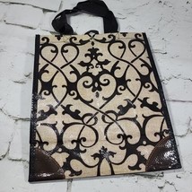 Patty Reed Insta Totes 2007 Vintage Shopping Tote Back Black Beige Design  - £23.36 GBP