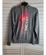 The North Face Long Sleeve Grey Hoodie Womens M Front Logo Front Pockets - £11.79 GBP