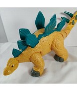 Fisher-Price 2011 Mattel 15&quot; Yellow Stegosaurus Dinosaur-Poseable Feet H... - $16.03