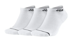 Nike Jordan Everyday No Show 3 Pack Socks DX9656 100 Dri-Fit White SZ Men 8-12  - £17.58 GBP