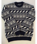 Schott NYC x Grateful Dead Navy Blue &amp; White Cotton Sweater Mens Medium - $2,603.67 MXN