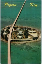 Aerial View Postcard Seven Mile Bridge with Pigeon Key Key West Florida  - £6.18 GBP