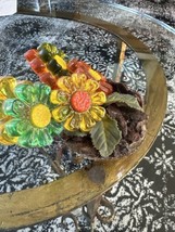 Vintage Lucite Flowers Sculpture Mid-Century  Multi Color USA 1960s - $65.44