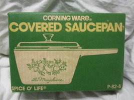 1960&#39;s Corning Ware P-82-8 1 1/2  PT. Saucepan With Lid Spice 0&quot; Life - £159.86 GBP