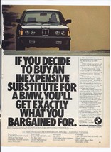 1982 BMW Print Ad Automobile car 8.5&quot; x 11&quot; - $19.40